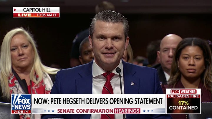 Hegseth delivers opening statement at his confirmation hearing